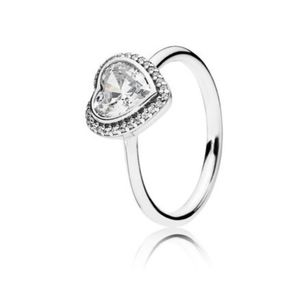 Pandora Sterling Silver Sparkling Love Heart Ring - 7